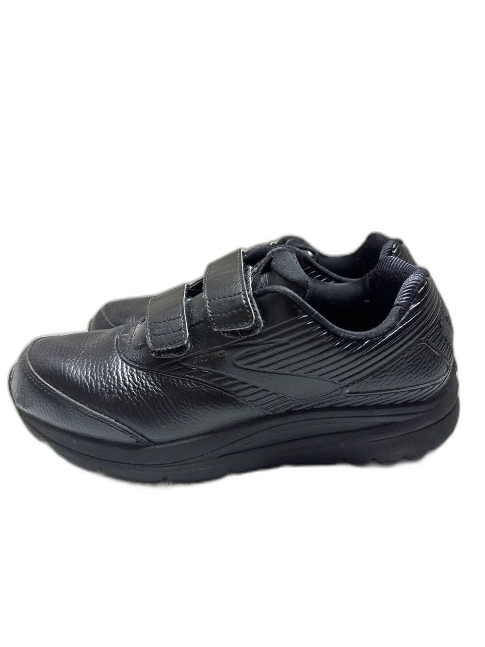 Brooks Addiction Walker V-Strap 2 Men's 9 42.5 Hook & Loop Black Walking Shoe
